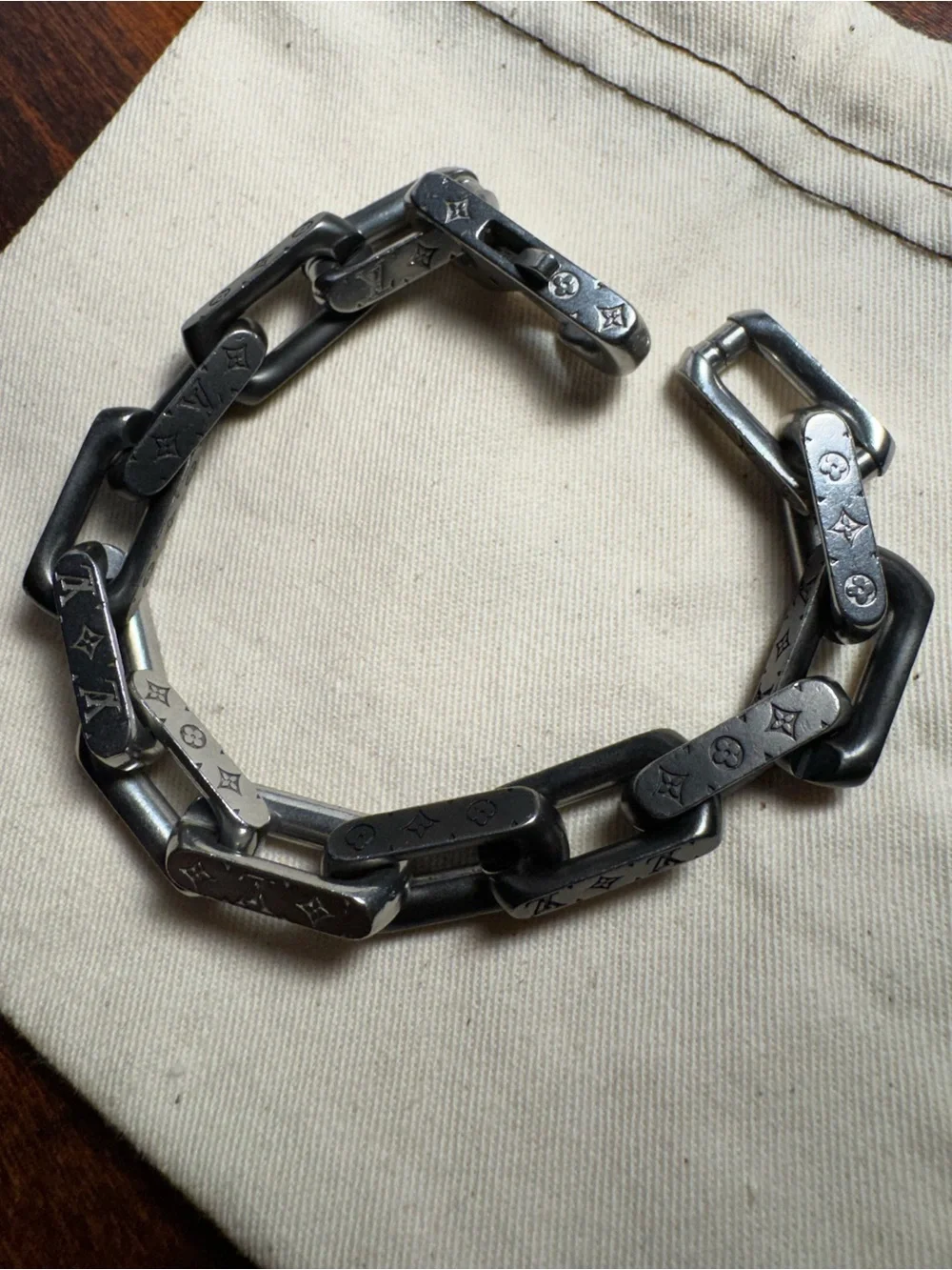 Men's Silver Link Chain Bracelet - Polished Steel
